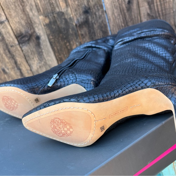 Vince Camuto Slouchy Leather Boots - Picture 6 of 6